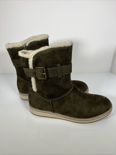 White Mountain Womens Taite Boot Olive Size 8.5 M White Soles - Picture 4 of 9