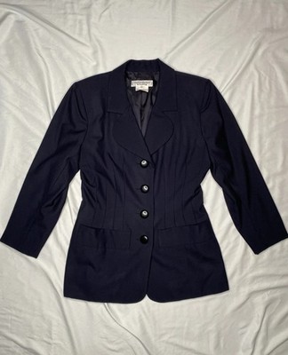 Vintage YSL Saint Laurent Rive Gauche Spring 1991 Navy Blue
