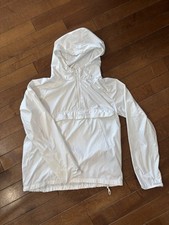 Under Armour Women Soft Shell Hooded Pullover Windbreaker White XS