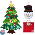 kuzgokit Felt Christmas Tree : 3.2ft with String Light+ Snowman A