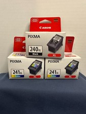 NEW Genuine Canon PIXMA 240XL Black  241XL Color X2 Ink Cartridges 3 total 