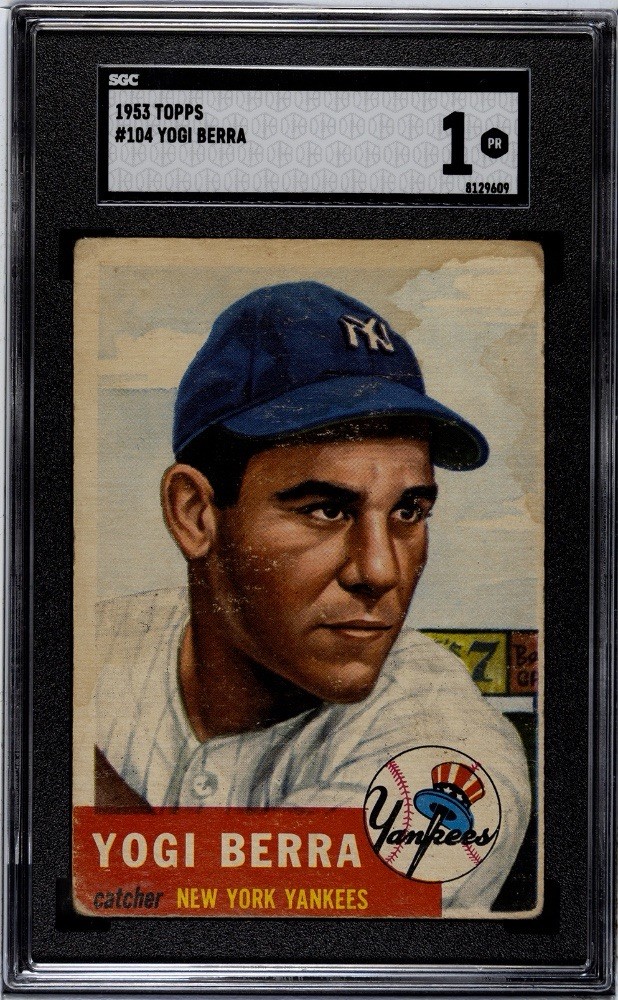 1953 Topps Yogi Berra #104 Yankees HOF SGC 1
