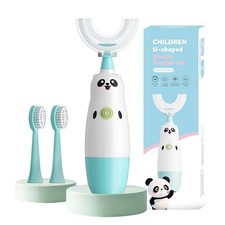 U-Shaped Toothbrush with 2 Brush Heads, Toddlers with 360 Degree Cleaning, So...