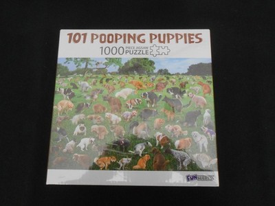 101 Pooping Puppies 1000 Piece Puzzle by Fun Wares SEALED