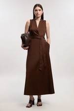 Karen Millen Maxi Dress Womens Elevated Day Dresses