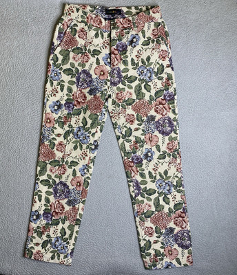 Teddy Fresh Tapestry Pants Men 30x30 Beige Pink Floral Hipster Casual NWOT