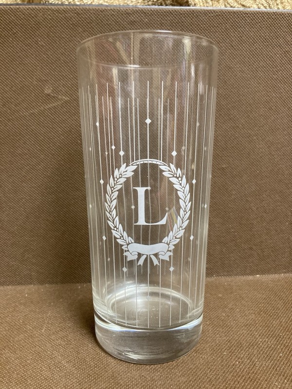 Avon Gift Collection Personally Yours Glasses “L” Drinking Glass-single L Cup