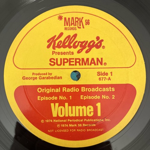Superman Original Radio Broadcast Vinyl Record Kellogg’s Volume 1 of 4Episode - Imagen 9 de 11