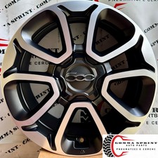 4 CERCHI IN LEGA ORIGINALI RAGGIO 16 FIAT 500X NERO OPACO DIAMANTATO
