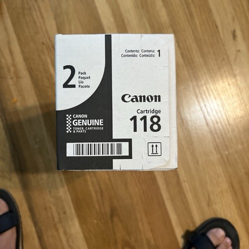 GENUINE CANON 2662B004 BLACK 118 TONER Pack Of 2 for LBP7200C 7660C SEALED BOX - Picture 2 of 4