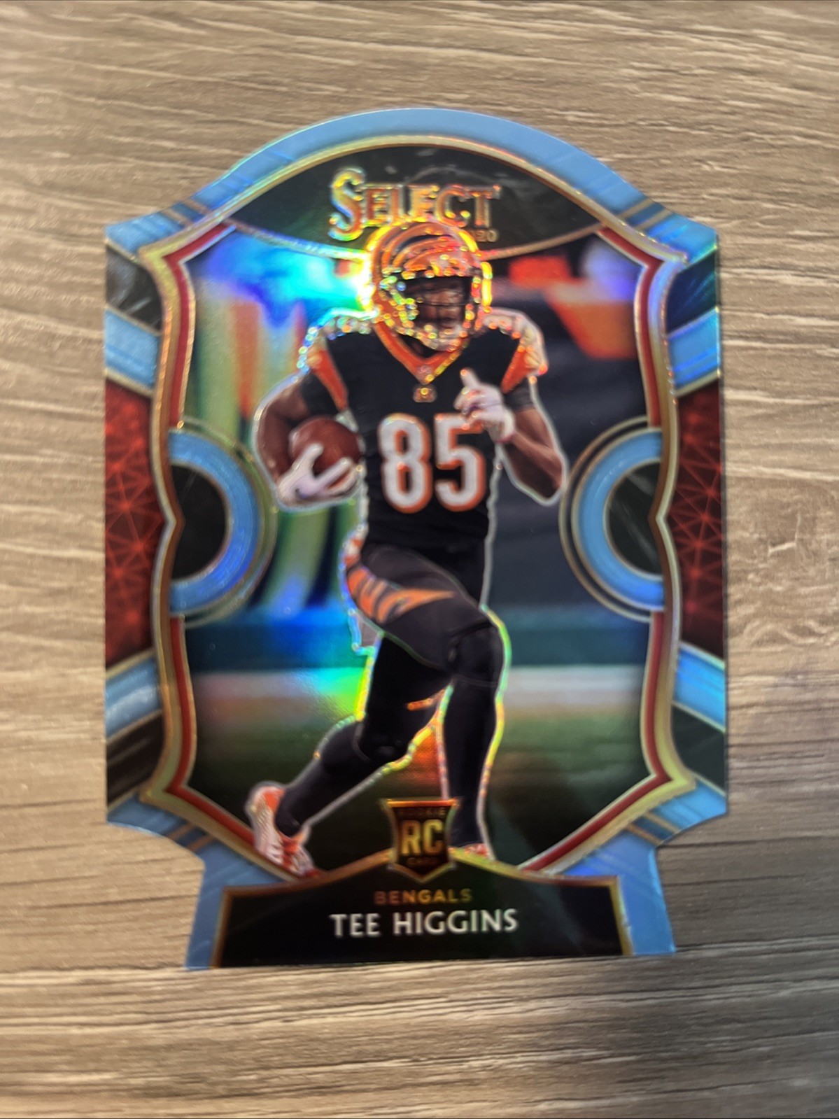2020 Panini Select Concourse Tee Higgins #60 Light Blue Prizm Die-Cut (RC)