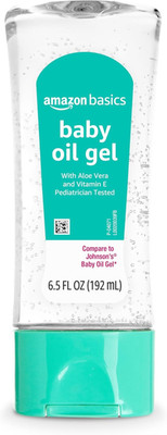 Amazon Basics Baby Oil Gel with Aloe Vera & Vitamin E, 6.5 Fl Oz (Pack of 1) (Pr