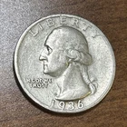 1936-S Washington Silver Quarter F/VF