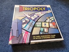 Vintage Triopoly - English First Edition Dimensional Board Game 1997 Open Box 