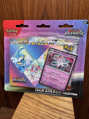Pokemon Prismatic Evolutions Tech Sticker Collection (3 boosters) NIB