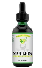 Mullein Leaf Non-Alcohol Extract Natural Liquid Drops 2 OZ Bottle Lungs Breath