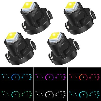 4Pcs T3 Neo Wedge LED Light Bulbs Kit Panel A/C Climate Heater Control Lamps