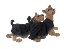 A Breed Apart Yorkie Pair Junior 8" Figurine Yorkshire Terriers #70102 Two Duo