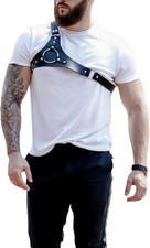 Harness Belt Costume for Men, Men'S Leather Body Chest Body Harness Belt Adjusta