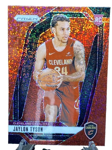 2024-25 Panini Prizm - Jaylon Tyson #228 Red Sparkle Prizm (RC)-CAVALIERS