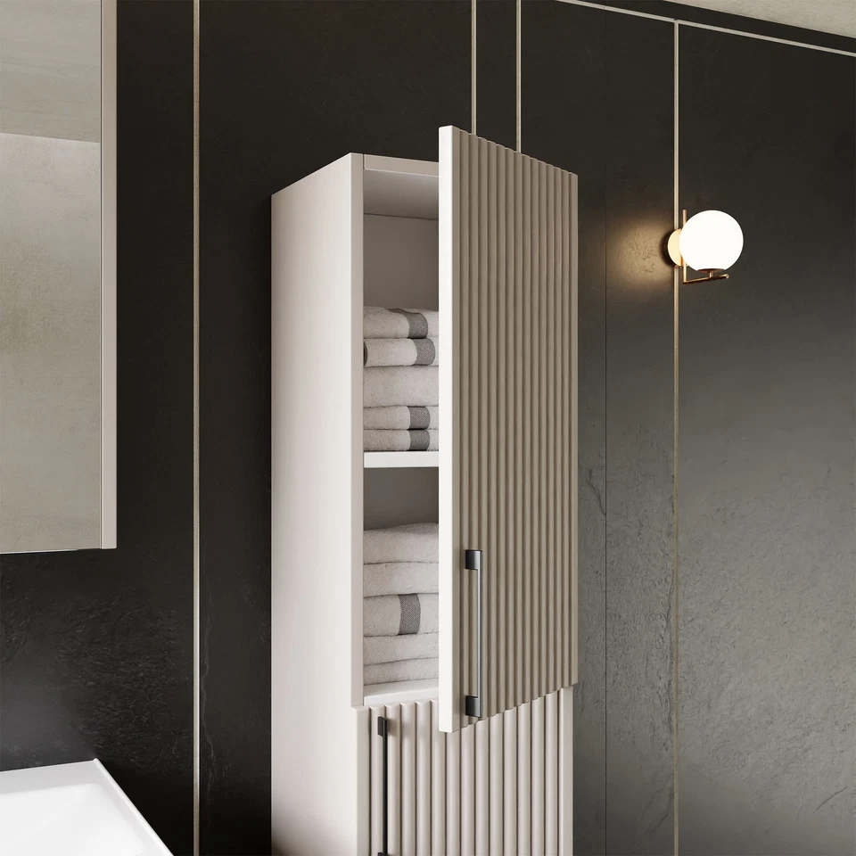 Badmöbel-Set 60/80/100 cm – Badezimmerschränke, Keramikwaschbecken, Hochschränke - Bild 4 von 4