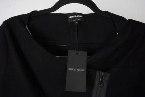Giorgio Armani Kleid schwarz babyblau Seidenmischung Gr. 2 US 38 BRANDNEU - Bild 2 von 4
