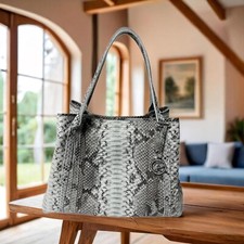 Raviani Exotic Python Tote Bag In Python Natural Colors