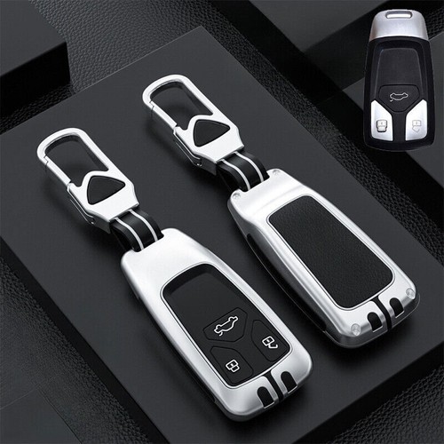 Alloy Silicone Car Smart Key Fob Case Cover For Audi TT S4 S5 A4 A5 Q7 Q5 SQ5 - Picture 5 of 11
