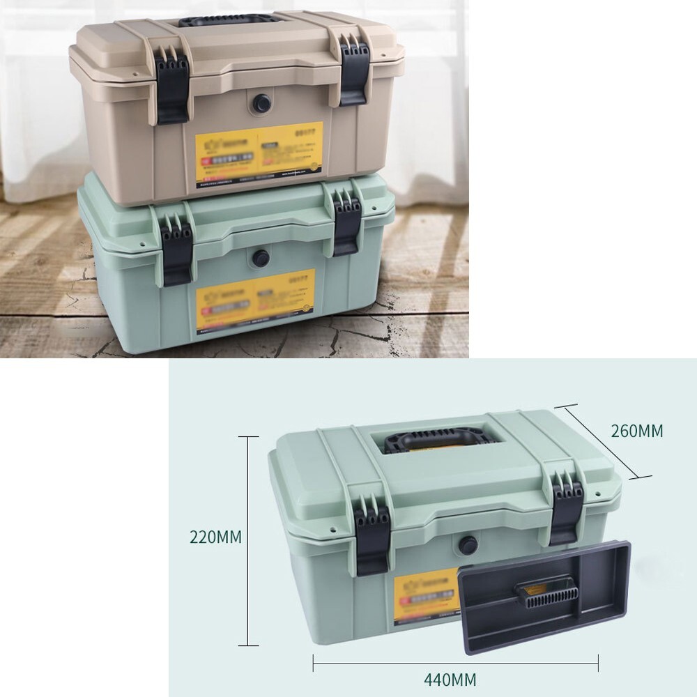 Multifunctional Toolbox Hardware Plastic Maintenance Toolbox Truck Storage Box L