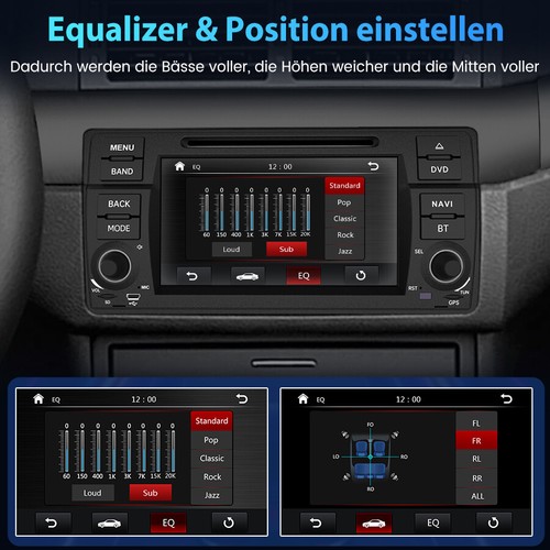 USB Carplay CD DVD AUX Autoradio GPS BT WIFI RDS Für BMW 3er E46 318 320 325 M3 - Bild 10 von 12