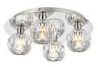 Chandelier Crystal Flush Mount Light Fixture Kitchen Bedroom Dining Room Chrome