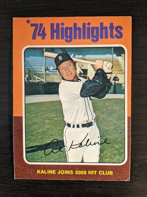 1975 TOPPS #4 AL KALINE Highlights VG Very Good Detroit Tigers