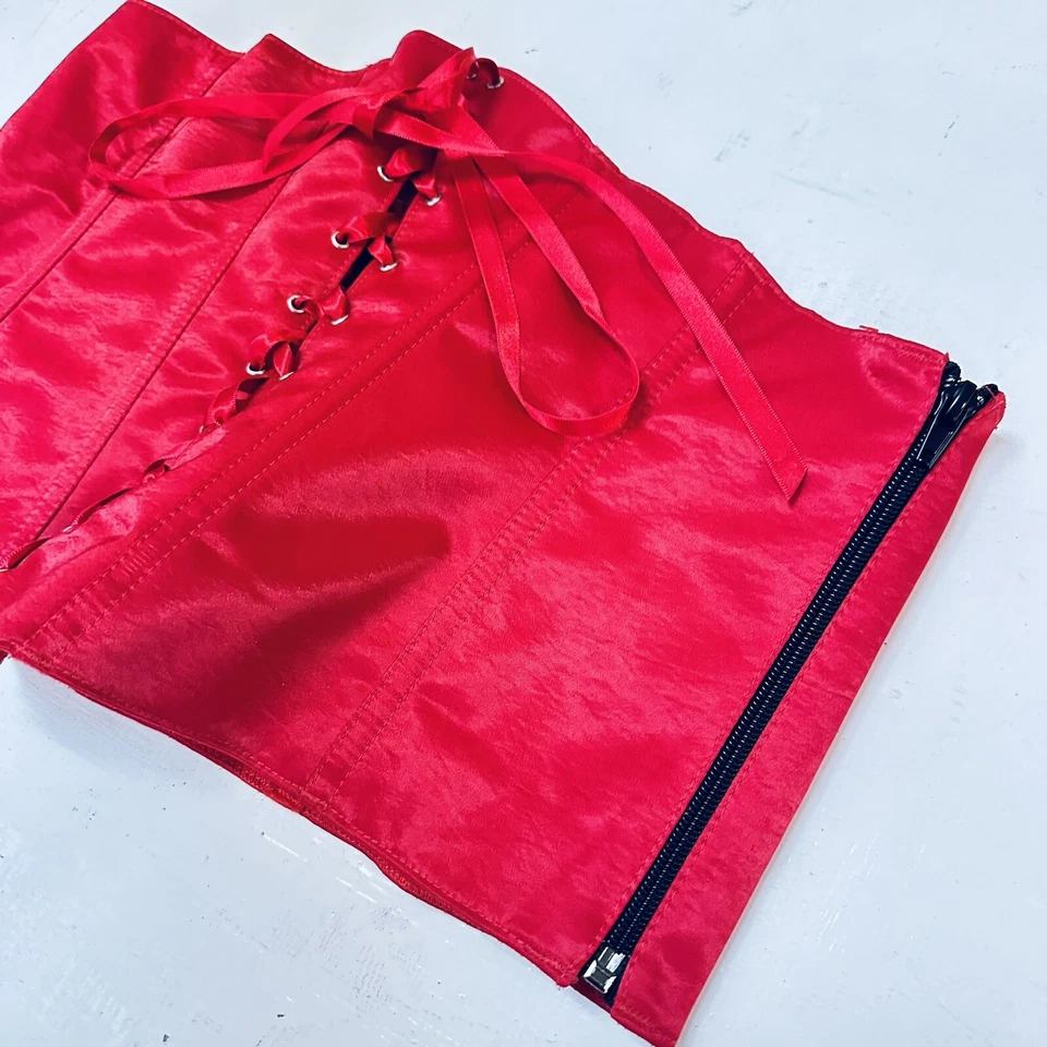 Sexy Corsé Bustier Tesa Classics Mujer Talla 40 Rosas Rojas Deshuesado Encaje Cremallera Foto 3 de 4