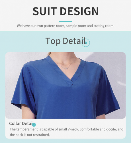 Men Women Nursing Medical Workwear Unisex Uniform Set Jogger Scrub V-Neck Top US - Picture 11 of 22