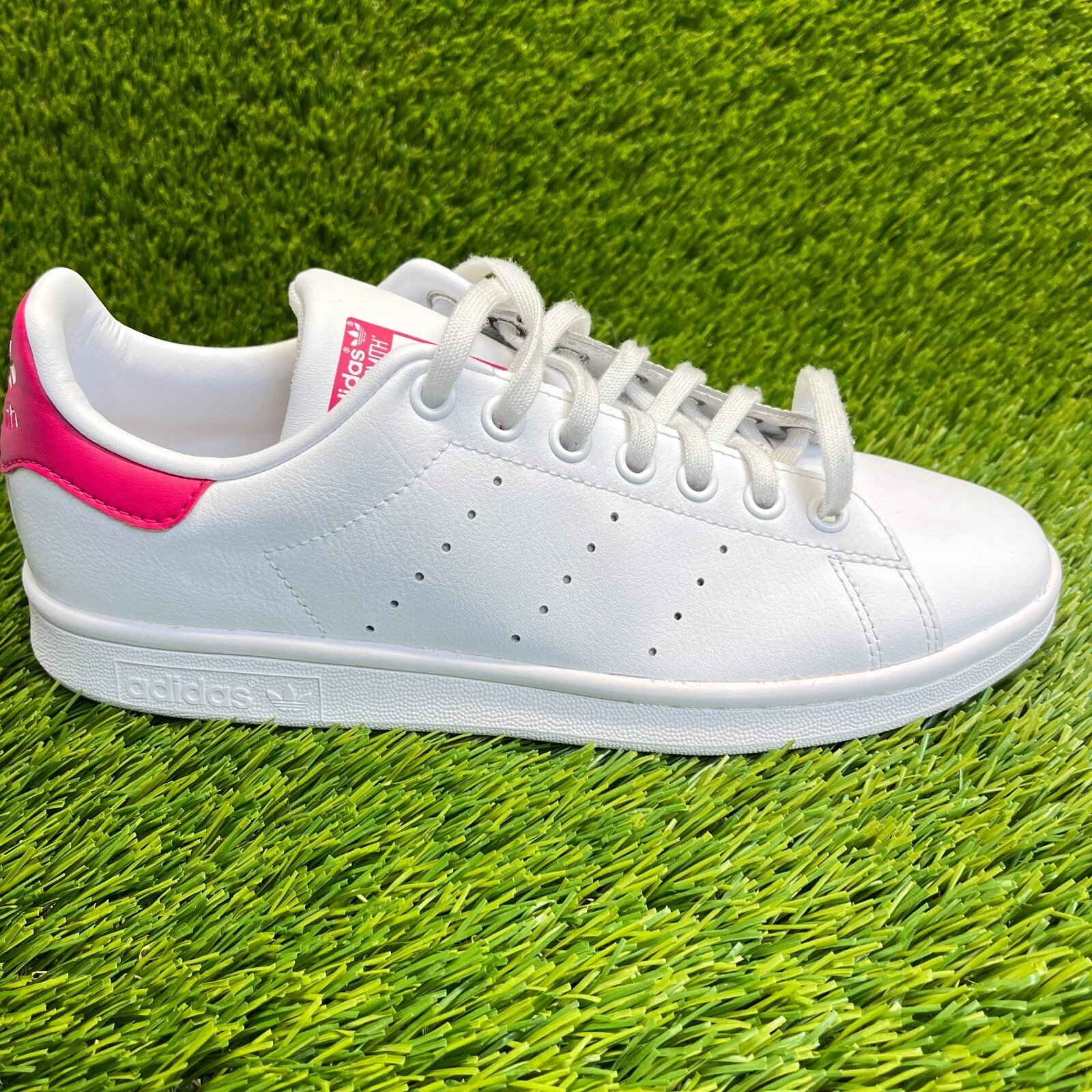Scarpe sneakers Adidas Stan Smith bambina taglia 6 anni bianco rosa atletica pelle