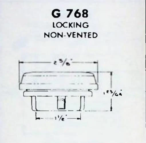 Nuevo de Lote Antiguo Tapa Gas Bloqueo Stant Sin Ventilación G-768 Se Adapta a Audi Opel Volkswagen 1971-1980 Foto 2 de 3