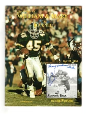 10/20/1990 William & Mary vs Bucknell Program Jack Cloud Autographed  #M1669