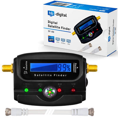 HB Digital Satellite Sat Finder SATFINDER Messgerät SF-99 LCD Display TON Kompas