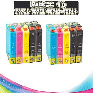 10 CARTUCHOS DE TINTA COMPATIBLE NON OEM EPSON STYLUS DX4400 DX5000 T0711 |  eBay
