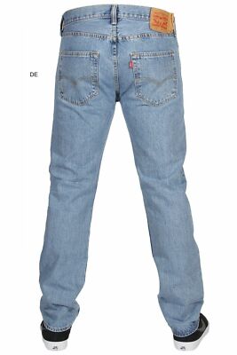 Levis 501 Original Fit Jeans Straight Leg Button Fly 100% Cotton Blue Black