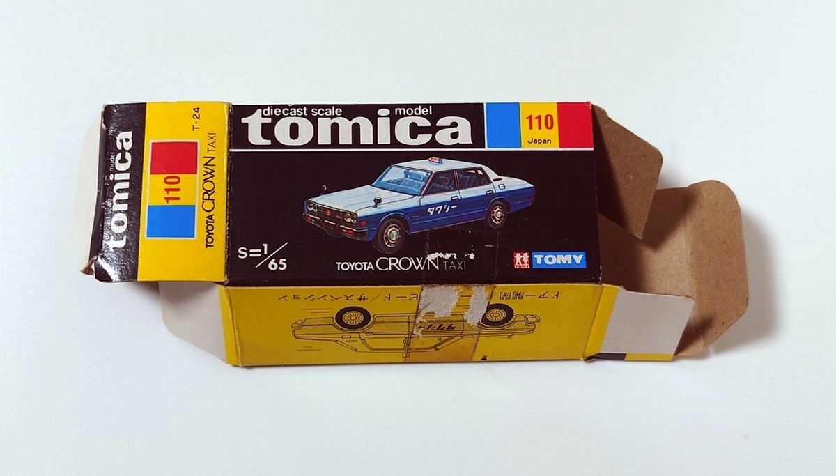 Tomica 110-1-3 Toyota Crown Taxi white/light blue 1:65 made