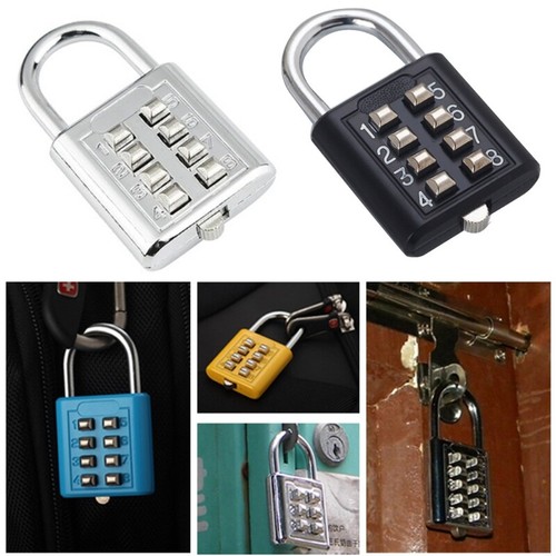 Lock for Password for Wardrobe, 8 Digits,Combination,Push Button,Mechanical C - Picture 7 of 9