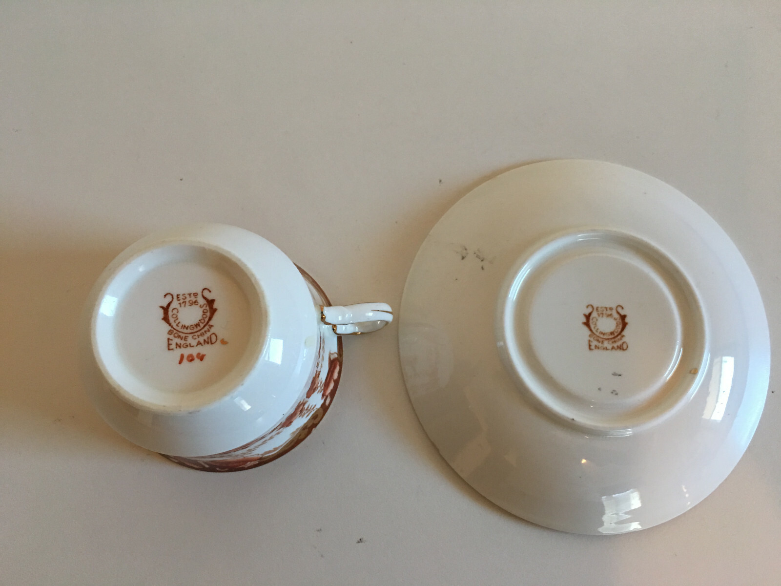 Vtg Collingswood Tea Cup & Saucer England Bone china eBay