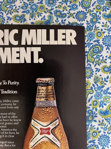 Vintage 1985 Miller High Life Beer Print Ad Frederic Miller 100 Years - Picture 3 of 9
