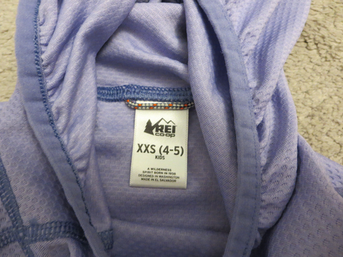 REI Kids Hooded LS Sunshirt Girls Purple Size XXS (4-5) - Picture 9 of 9