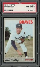 1970 Topps Baseball #687 Bob Priddy PSA 8