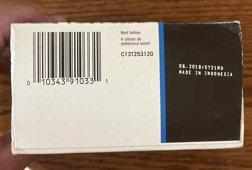 EPSON GENUINE 252XL BLACK INK - T252XL120 - NEW / WORN BOX - EXP: 06/2018 READ! - 第 4/6 張圖片