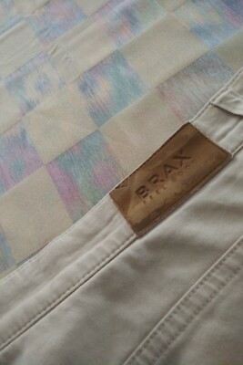 Hose Brax Damen 48 Slim Line Cotton Elasthan Beige hoher Tragekomfort 