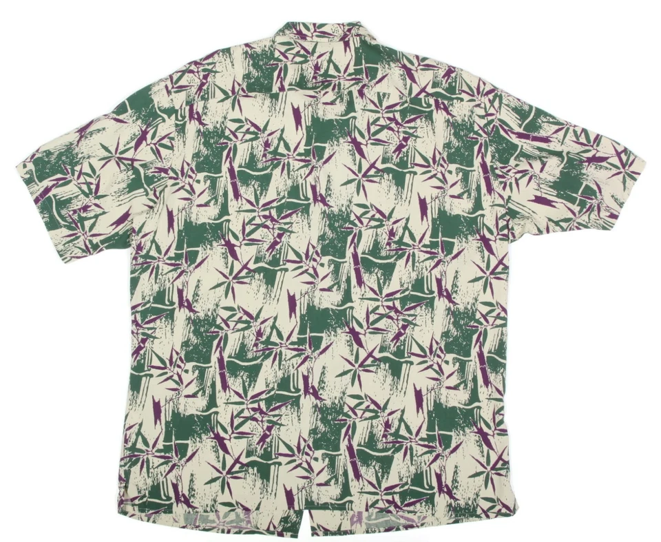 Uniqlo Men’s Ancient Bamboo Print Open Collar Hawaiian Short Sleeve Shirt XL 465 - Image 3 of 4