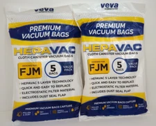 10 VEVA HEPA Vacuum Bags Miele FJM Cloth Canister Filter Bags